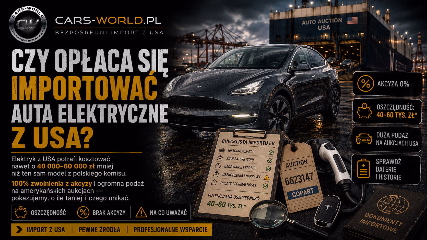 Czy opłaca sie importować auta elektryczne z USA?