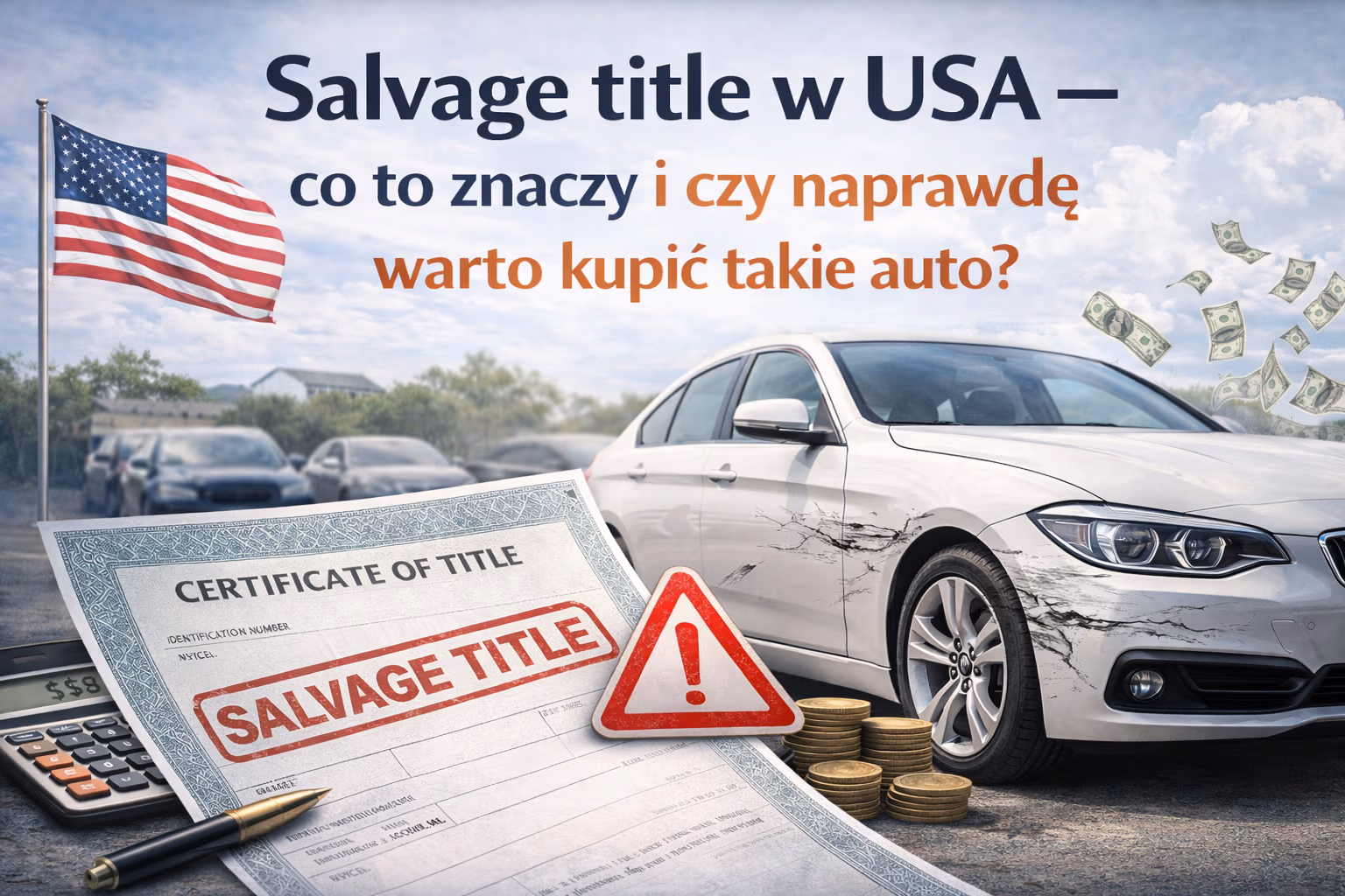 Salvage title w USA – co to znaczy i czy naprawdę warto kupić takie auto?